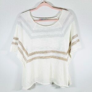 Free People Beach Striped Flutter Sleeve Knit Top
Size Small